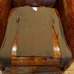 NWOT Brown Ribbed long-sleeve Sweater